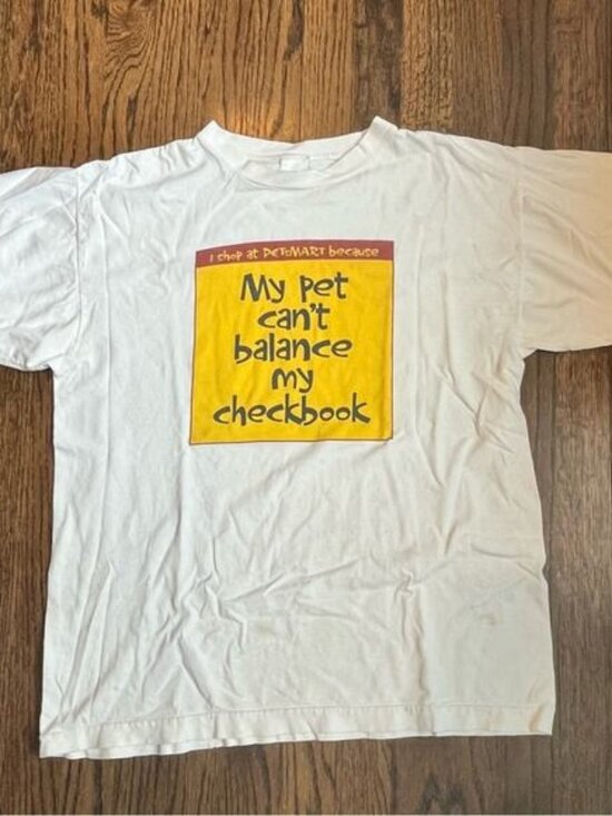 None Other - Pet Smart Graphic T Shirt Animal Cotton Vintage 2000s Funny Men's Medium
